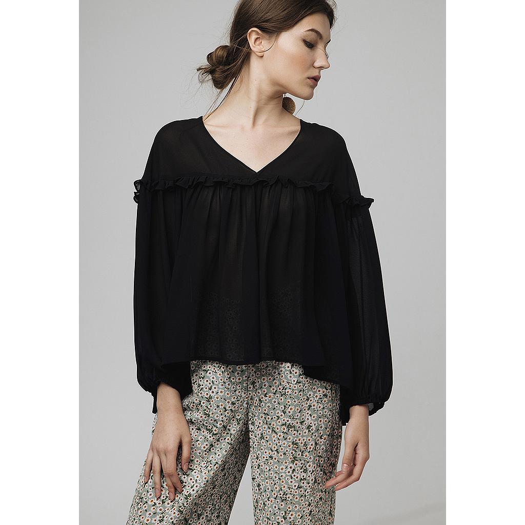 Top oversize negro
